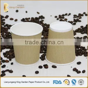 Triple Groove Layer Heat Insulated Wholesale Brown Coffee Cups thumbnail-4