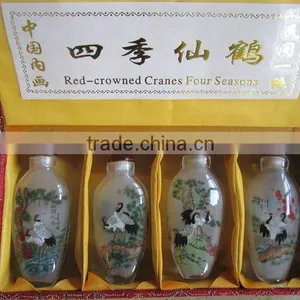 Chinese Old Glass Painting Snuff Bottle thumbnail-1