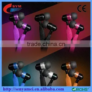 In-Ear Earphone With Braided Cable Headphone With Mic Low Price Promotional thumbnail-1
