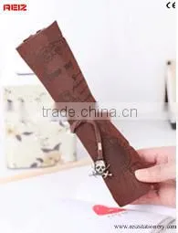 Leather Pen Bag for Color Pencil or Kids Use With Map thumbnail-6