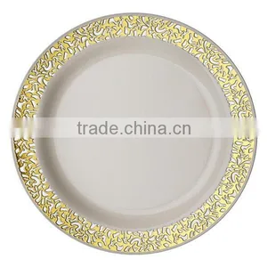 6'' Plastic Silver Seashell Plates thumbnail-5