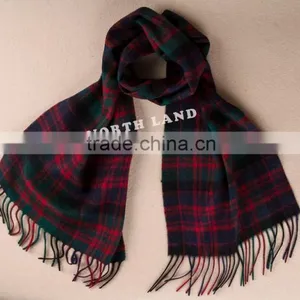 Wool Cashmere Scottish Tartan Scarf thumbnail-2