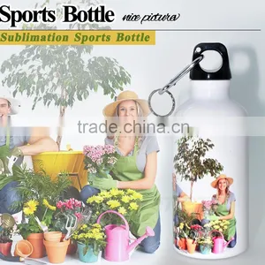 400ML Silver Sublimation Sports Water Bottle thumbnail-3