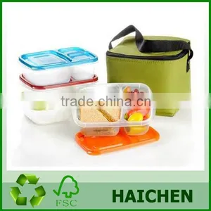 Hot Sale Transparent Plastic 3 Compartment Bento Lunch Box thumbnail-1