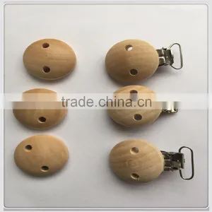 Wooden Baby Pacifier Clips and Webbing thumbnail-1