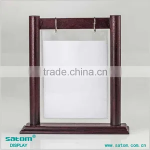 Beech, Birch, Pine, Oak, Willow Wooden Table Tent With A4 Leaflet Holder Quality Choice thumbnail-3