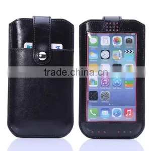 Full Touch Screen Case , PU Material Phone Pouch Bag for i Phone 6 thumbnail-1