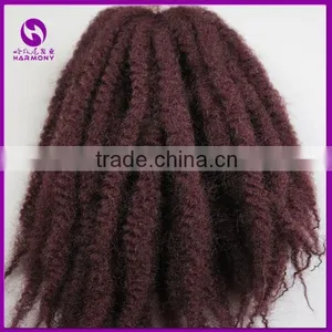 Wholesale 7Colors Optionals 20" Long Two Tone Ombre Afro Twist Kinky Curl Marley Hair Braid Extensions thumbnail-3