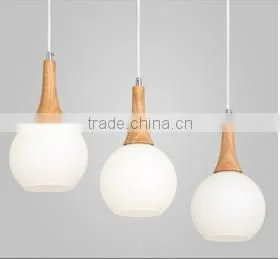 Wholesale Guzhen Lighting Simple Wooden Glass Hanging Lamp Dinning Lamp thumbnail-1