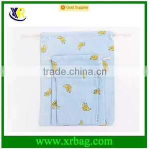 Custom Printed Grocery Cotton Drawstring Sling Bag thumbnail-5