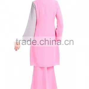Elegant Chiffon Baju Kurung Appliqued Modern thumbnail-2