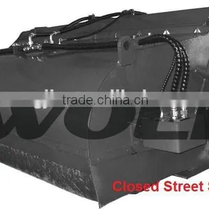 Closed Road Sweeper on Loader, Wheel Loader Attachments thumbnail-1