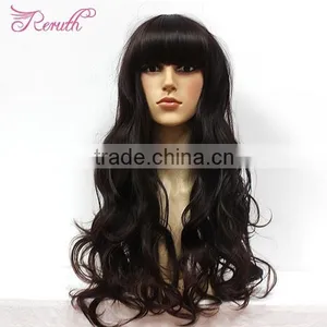 OEM High Quality Cheap Can be Dyed Beautiful Natural Wavy Wig thumbnail-1