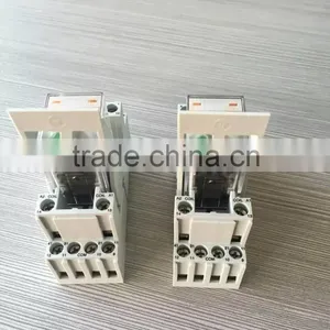 Kontron 12A 4C Contact Din Rail PYF14BE With Clip Relay Socket in White thumbnail-1