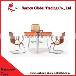 Mobile Round Wooden Conference Table Office Funiture thumbnail-1