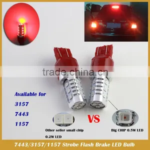 3157 Red Flashing Strobe Blinking Rear Alert Safety Brake Tail Stop Lights thumbnail-2