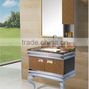 Marble Top With Basin of 304 Stainless Steel Bathroom Vanity W8101B thumbnail-1