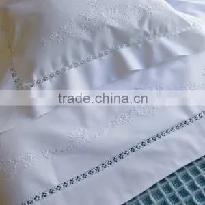 300 Thread Count Cotton Hand Embroidery Bed Sheet thumbnail-2