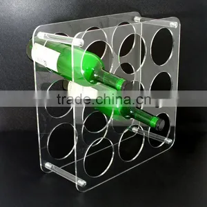 Square Stackable Modular Wine Bottle Holder/ Rack / Stand / Display Platform thumbnail-1
