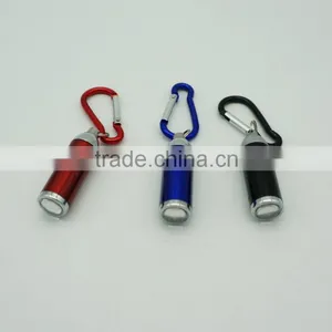 2016 Hot Sale Mini Aluminum Flashlight With Carabiner Led Keychain Flashlight thumbnail-1