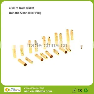 3.0mm Gold Bullet Banana Connector Plug thumbnail-1