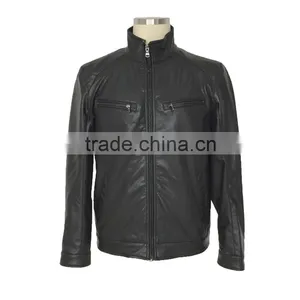 Fashion Outdoor Sport Entleman Varsity Softshell Down Leather Jacket thumbnail-1