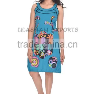 3367 Cotton Mini Dress Beach Dress Women Beachwear Dress Cotton Summer Dress Coton Tuniques Robes Smoke Dresses Sun Dresses thumbnail-1