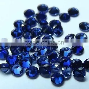 Top Quality Gemstone !! Blue Corundum Loose Round Faceted Cut Gemstones thumbnail-2
