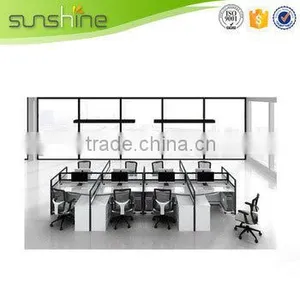 Sunshine Aluminum Frame Office Partition Low Workstation Partition Panel And Glass For 8 Person thumbnail-1