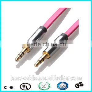 3.5mm Noodle Flat Tpe Plastic Aux Stereo Audio Cable thumbnail-1