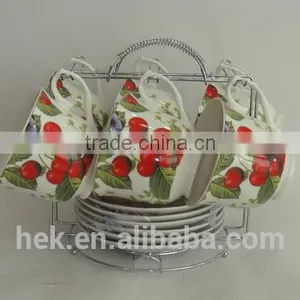 Factory Price Bone China Cup and Saucer Coffee Set thumbnail-5