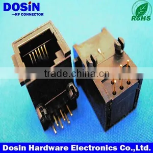 Network Toolless Single Port RJ45 PCB Modular Jack Connector thumbnail-1
