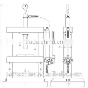 Hydraulic Shop Press Manual Press Machine Small 10T TY10003 thumbnail-2