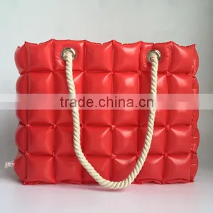 Red Inflatable PVC Air Bubble Beach Bag for Beach Leisure thumbnail-1