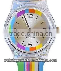 2016 Colorful Kid Watch Silicon Digital Cheap Watches Girls Sex Picture Fashion Rainbow Strap Wrist Watch thumbnail-1