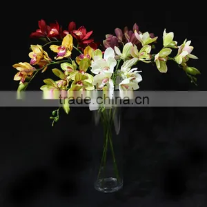 Hot Sale 2016 Low Price Artificial Flower Simulation Butterfly Orchid With Seven Heads thumbnail-1