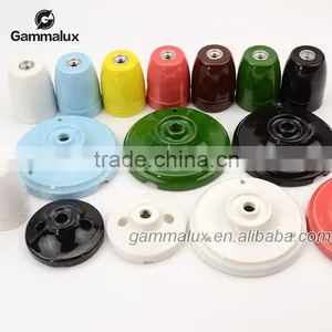 Ceramic Lamp Holder With Colour Cord and Ceiling Rose,Electric Lamp Holder thumbnail-3
