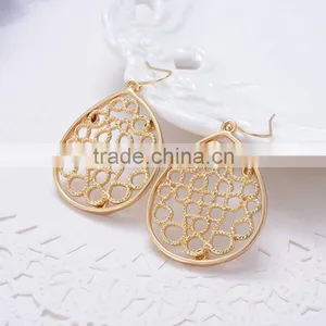 Crystal Fashional Beautiful Decorative Golden Mesh Earring Wholesale J11033F01 thumbnail-1