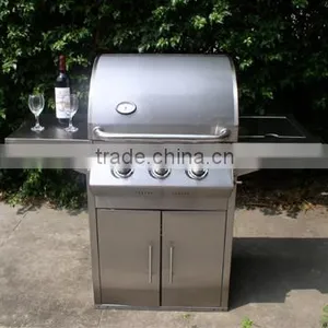 Table Outdoor Gas BBQ Grill 3 Burners Industrial Gas Grill thumbnail-3