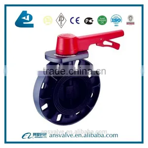 Gearbox and Hand Lever PVC CPVC PVDF PP Butterfly Valve Quality Choice thumbnail-2
