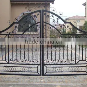 Decorated Wrought Iron Gate Design thumbnail-1