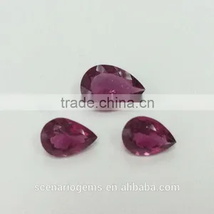 #15OMZZ Natural Pink Tourmaline Pear Cut Faceted Loose Gemstone Rubellite thumbnail-1