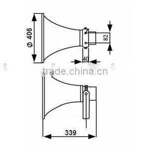 HS-16K 40W Alum Weatherproof SKD PA Out Door Speaker thumbnail-3
