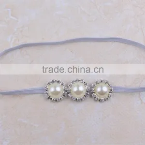 Fashion Modern Style Women Ribbon and Rhinestone Elastic Headband, Elegant Fashionable Crystal Stone Hair Band thumbnail-3