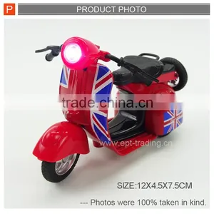 1 14 Miniature Pull Back Metal Toy Die Cast Motorcycle With Music thumbnail-5