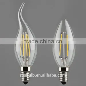 Mingshuai Chandelier LED Filament Candle Candelebra C35 Full Glass Lamp 4W E14 Dimmable thumbnail-5