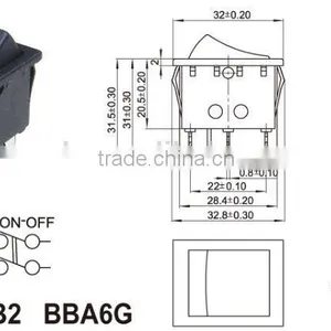 2pin Mini Rocker Switch,AC Rocker Switch With Automatic Sensor Light,12v Rocker Switches With Light thumbnail-2