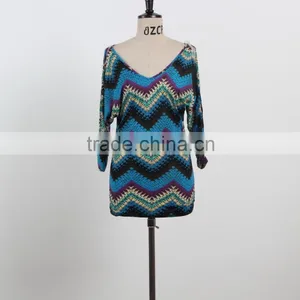 NEW ARRIVAL Stripe Dress v Neck Batwing Sleeve for Fat Ladies OEM&ODM Supply thumbnail-1