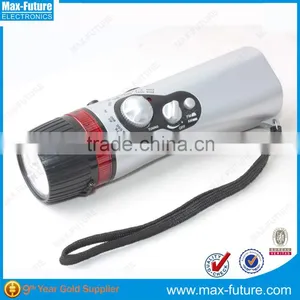 Oudoor LED Torch With am fm Radio With Hand Crank Radio Flashlight thumbnail-4