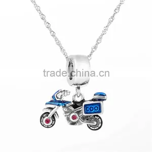 Motorcycle Charms Fashional Cool Silver Unique Pendants thumbnail-3